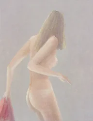 Fille avec une serviette rouge, 1985